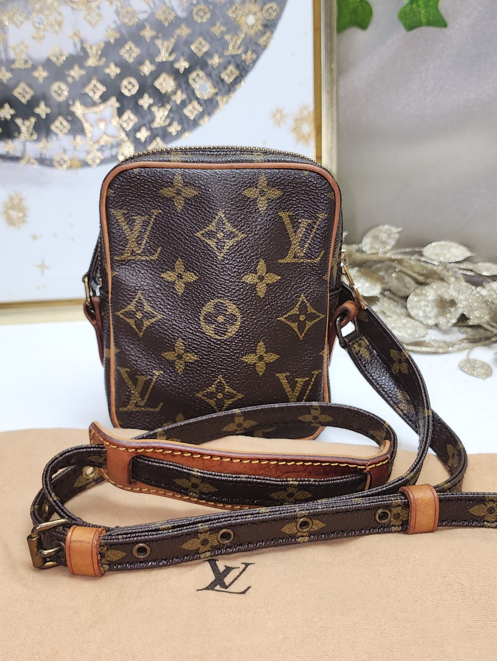 Authentic Louis Vuitton Mini Danube Crossbody Bag With Dust Bag And Coa